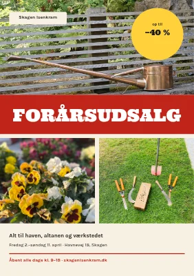 Isenkræmmerens forårsudsalg i Skagen
