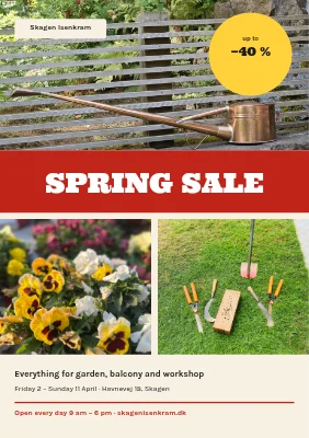 Hardware shop spring sale in Skagen