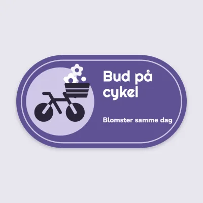 Blomster med cykelbud