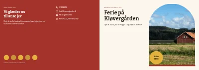 Omslag af Brochure for bondegårdsferie – 16 sider