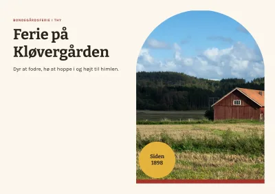 Brochure for bondegårdsferie – 16 sider