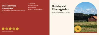 Cover of Brochure for farm holidays – 16 pages