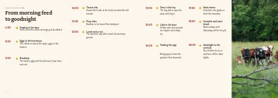 Pages 4–5 of Brochure for farm holidays – 16 pages