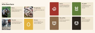 Pages 6–7 of Brochure for farm holidays – 16 pages