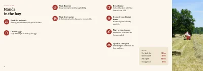 Pages 8–9 of Brochure for farm holidays – 16 pages
