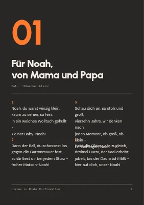 Seite 2 von Konfirmation Liedheft — Liedliste als Menü