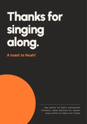 Page 3 of Confirmation song booklet — song list as a menu