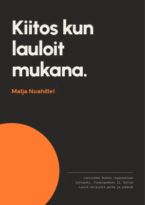 Sivu 3 – Rippijuhlan laulukirja — laululista ruokalistan tyyliin