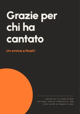 Pagina 3 di Libretto dei canti per la cresima — elenco dei canti come un menu