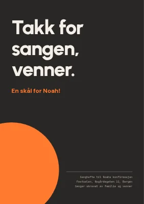 Side 3 av Konfirmasjonssanghefte — sangliste som meny