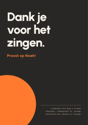 Pagina 3 van Vormselliedboekje — liedjeslijst als menu