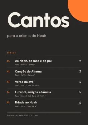 Página 1 de Caderno de canções da crisma — lista de canções como menu