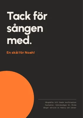 Sida 3 av Konfirmationssångbok — sånglista som en meny