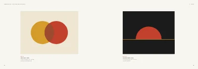 Pages 22–23 of Exhibition catalogue for an art museum – 64 pages