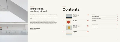 Pages 2–3 of Exhibition catalogue for an art museum – 64 pages