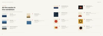 Pages 52–53 of Exhibition catalogue for an art museum – 64 pages