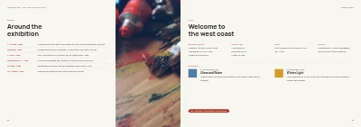 Pages 58–59 of Exhibition catalogue for an art museum – 64 pages