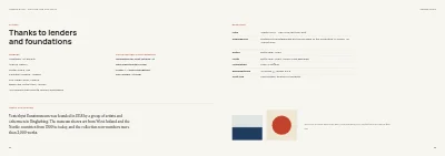 Pages 62–63 of Exhibition catalogue for an art museum – 64 pages