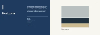 Pages 8–9 of Exhibition catalogue for an art museum – 64 pages