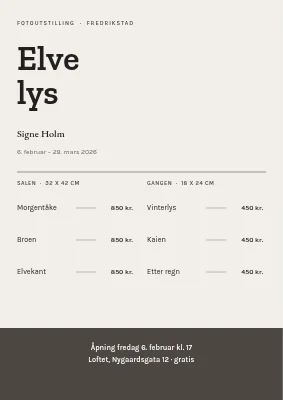 Fotoutstilling — elvelys