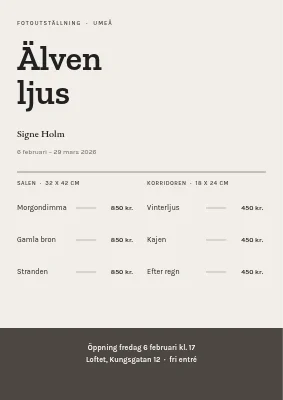 Fotoutställning — flodljus