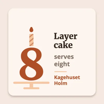 Layer cake for eight