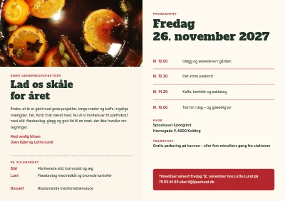 Side 2 af Julefrokost med adgangsbillet