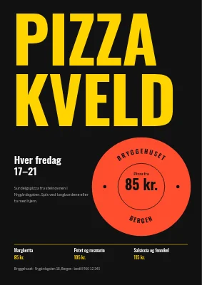 Pizzakveld — fredagspizza ved havna
