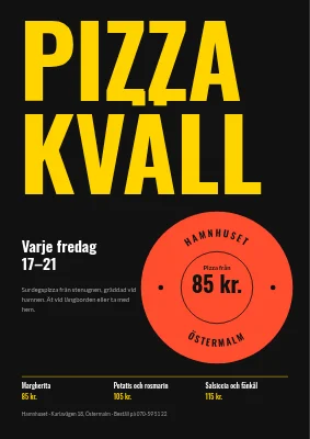 Pizzakväll — fredagspizza vid hamnen