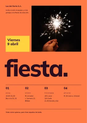 Fiesta del personal — cuadrícula suiza