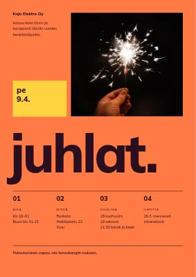 Henkilöstöjuhla — sveitsiläinen ruudukko