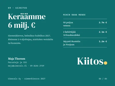 Sivu 6 – Sijoittajaesitys — start-up