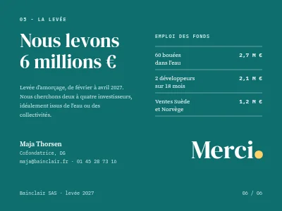 Page 6 de Pitch investisseurs — start-up
