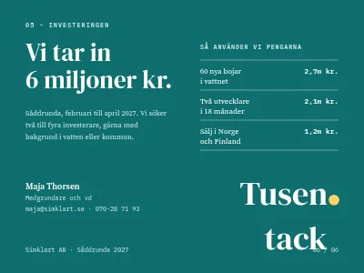 Sida 6 av Investerarpitch — startup