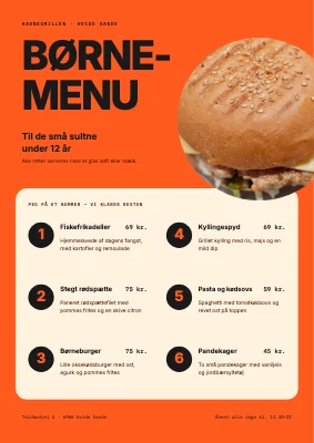 Børnemenu — havnegrill i Hvide Sande