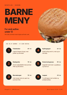 Barnemeny — havnegrill i Hvide Sande