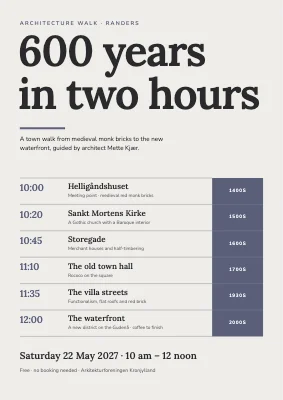 Architecture walk — the town's history