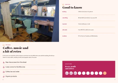 Pages 6–7 of Price list and treatments for a hair salon – 8 pages