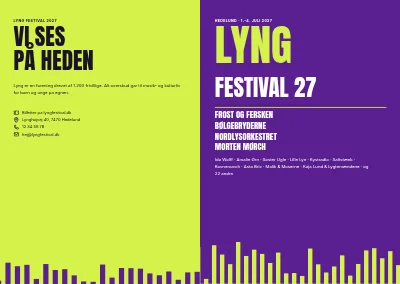 Omslag af Festivalprogram for musik- og kulturfestival – 64 sider