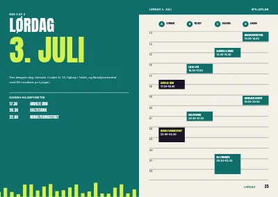 Side 24–25 af Festivalprogram for musik- og kulturfestival – 64 sider