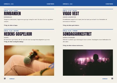 Side 32–33 af Festivalprogram for musik- og kulturfestival – 64 sider