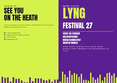Cover of Programme for a music and culture festival – 64 pages