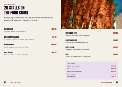 Pages 42–43 of Programme for a music and culture festival – 64 pages