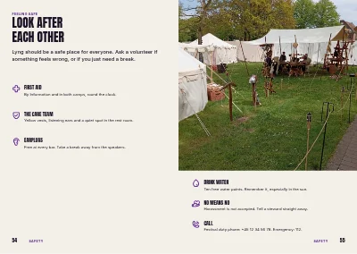 Pages 54–55 of Programme for a music and culture festival – 64 pages