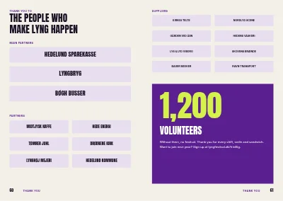 Pages 60–61 of Programme for a music and culture festival – 64 pages
