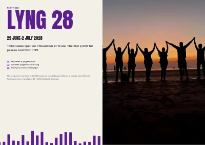 Pages 62–63 of Programme for a music and culture festival – 64 pages