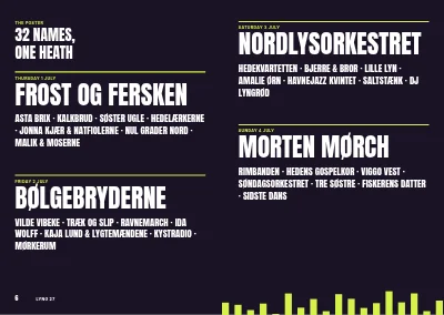 Pages 6–7 of Programme for a music and culture festival – 64 pages