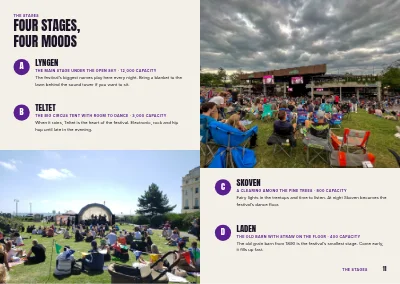 Pages 10–11 of Programme for a music and culture festival – 64 pages