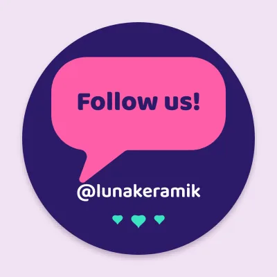 Follow us, speech bubble