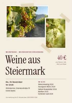 Weinprobe — die Weine der Steiermark